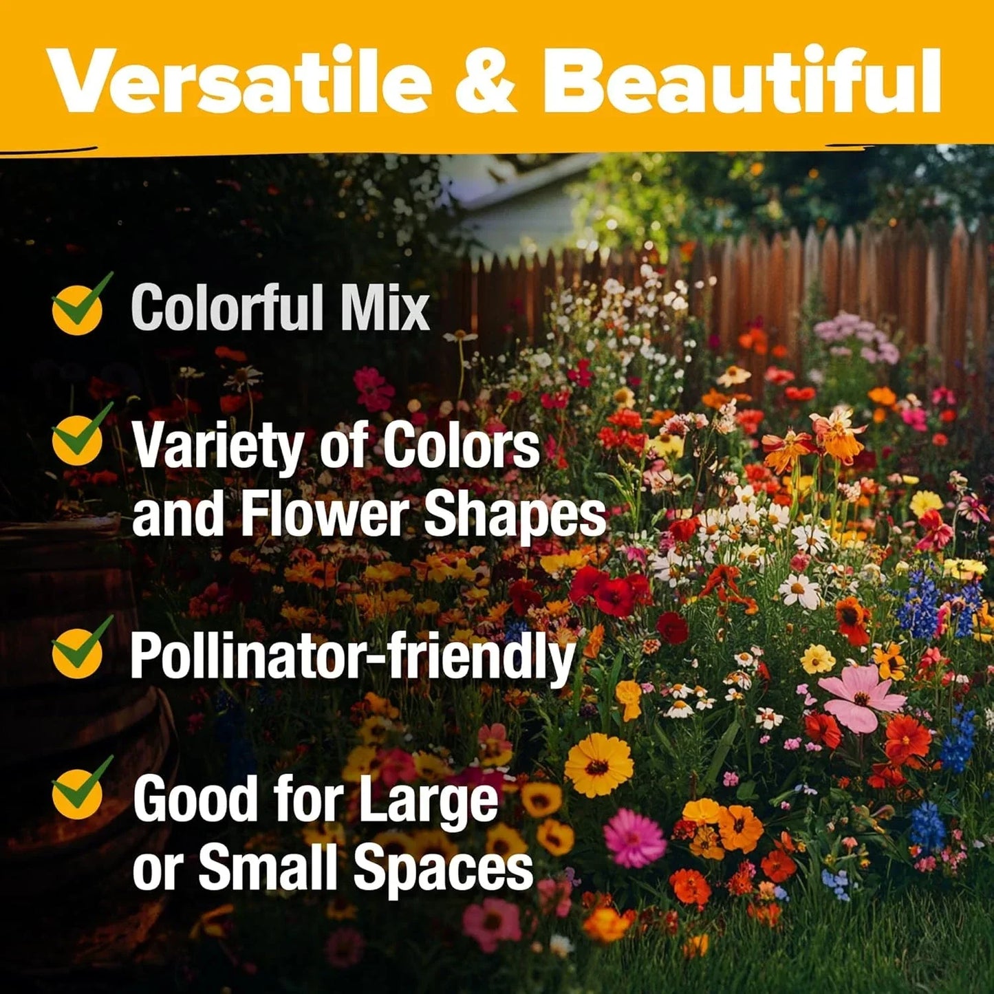 Wildflower Seeds Bulk Mix 2oz – 19 Varieties for Pollinator Gardens, Native Plants, Eco-Friendly, Non-GMO