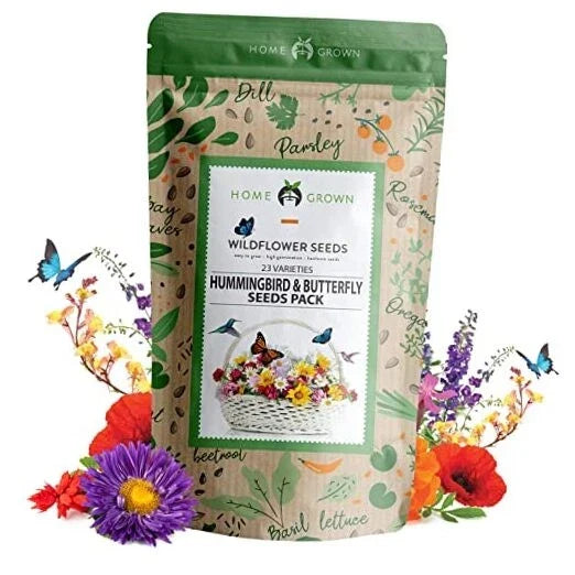 Wildflower Seeds Bulk Pack - 130,000+ Seeds for Pollinators, Native Garden, Butterflies & Birds, Eco-Friendly, Non-GMO