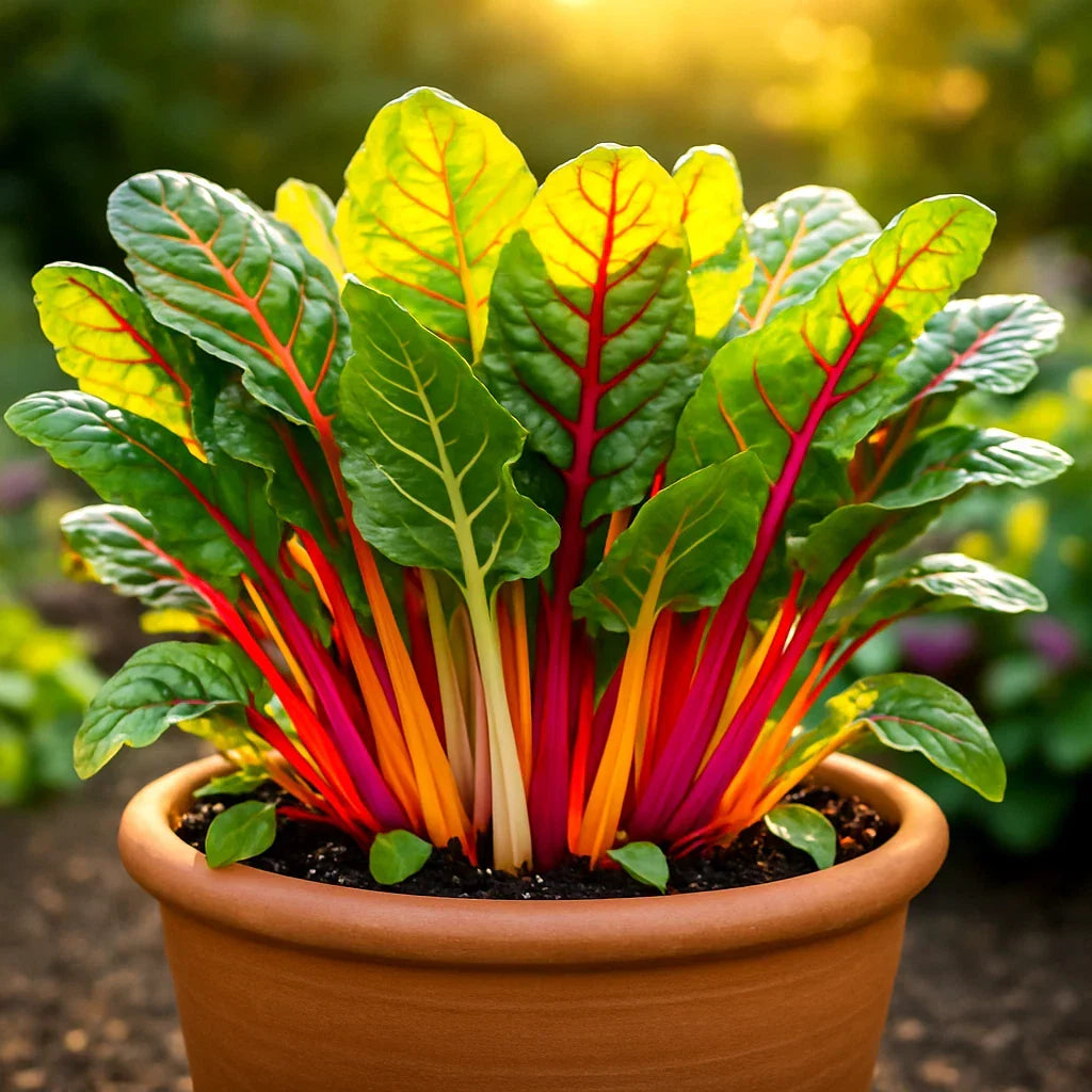 Swiss Chard Seeds - Heirloom Non-GMO Rainbow Vegetable Seeds for Microgreens & Garden - Beta vulgaris subsp. cicla