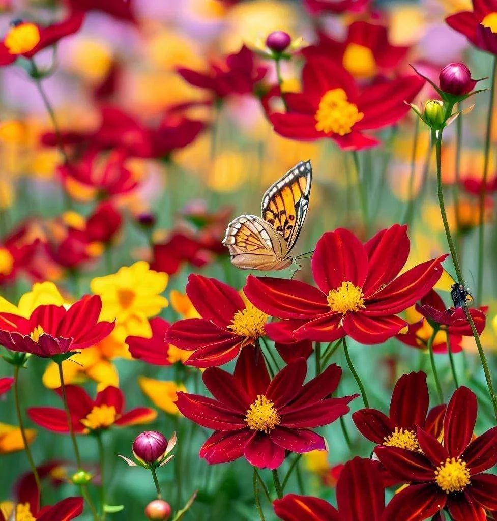Dwarf Coreopsis Wildflower Seeds – 2000+ Perennial Seeds for Borders, Containers, Pollinator Gardens – Coreopsis tinctoria