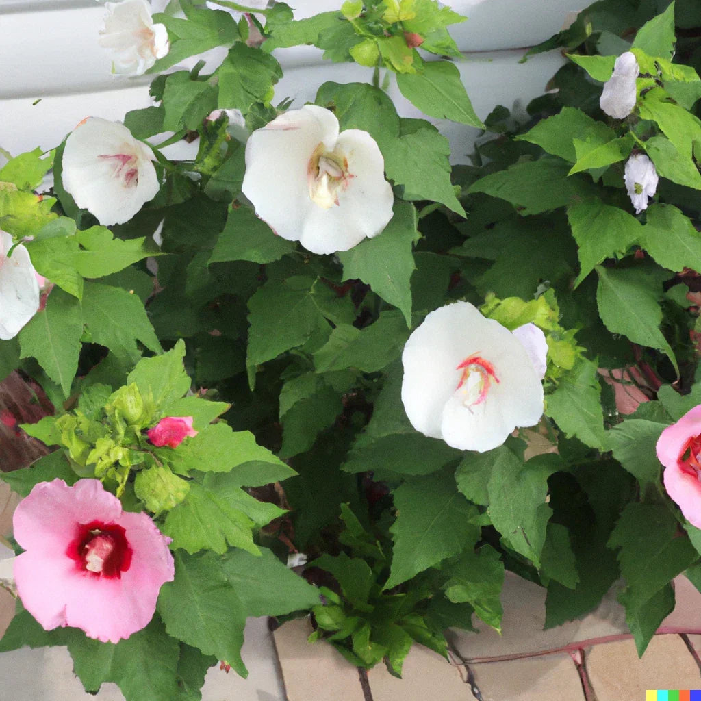 Rose Mallow Seeds - 500+ Mixed Colors, Lavatera trimestris, Annual Flower Seeds for Garden, Attracts Pollinators, Easy to Grow