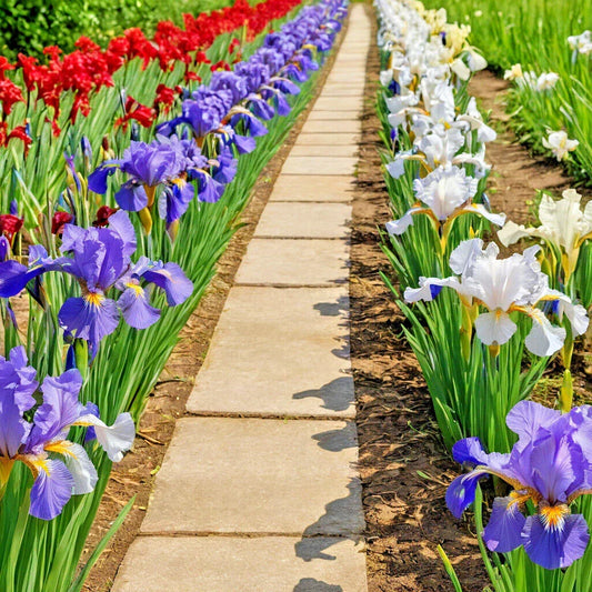 Iris Flower Seeds - 30+ Colorful Mix of Purple, White, Red, Blue - Iris siberica Perennial Garden Seeds