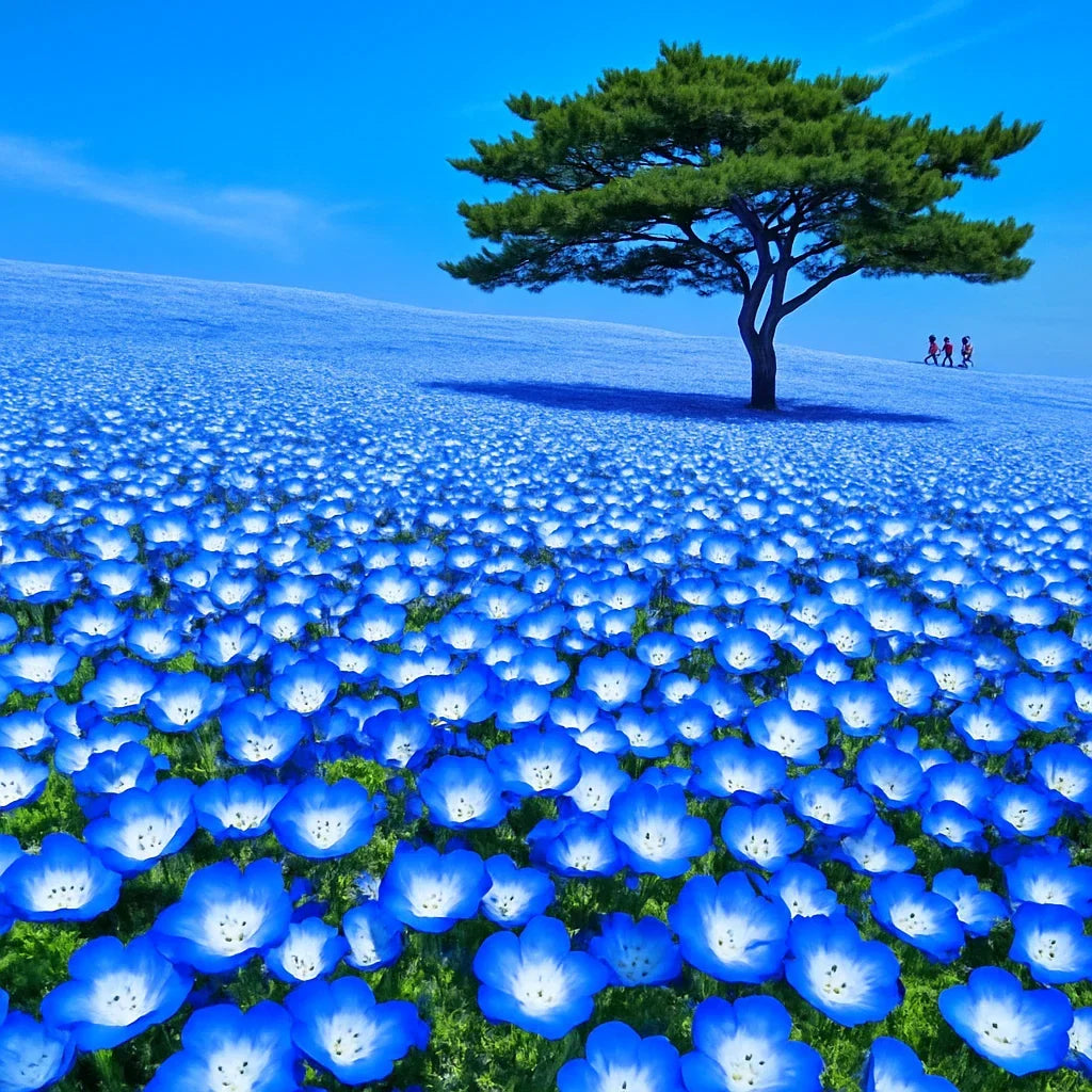 Baby Blue Eyes Seeds - Ground Cover Packets with 1000+ Nemophila menziesii Wildflower Seeds for Gardens and Natural Landscaping