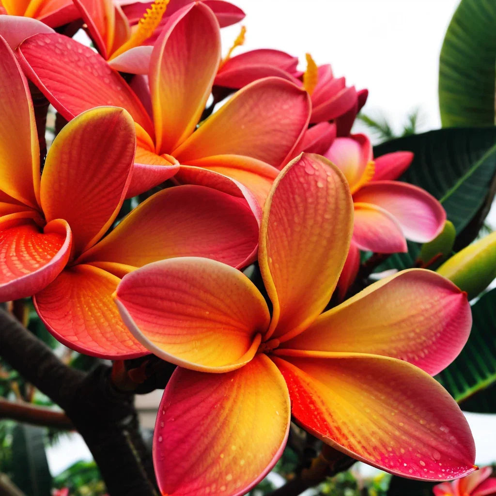 Plumeria Seeds 5 Pack - Bright Orange Pink Flowers - Plumeria spp. - Tropical Perennial for Garden & Landscaping