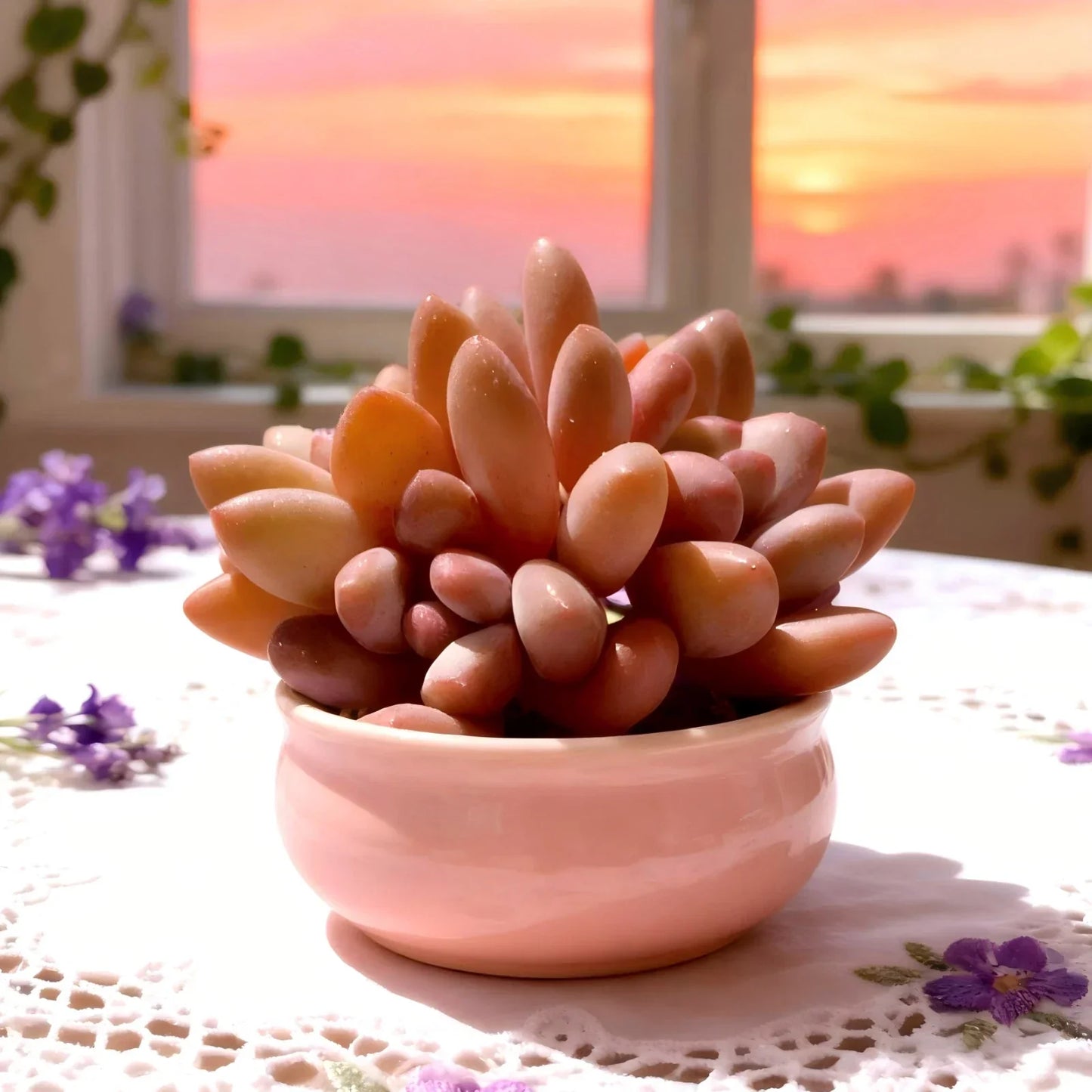 Rare Succulent Plant – xPachyveria ‘Elaine’ Bare Root Hybrid Pachyphytum x Echeveria for Indoor Decor