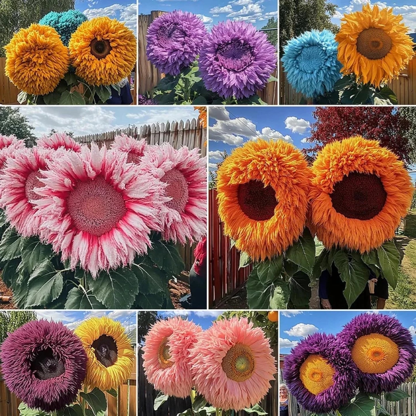 Sunflower Seeds for Planting - 700+ Non-GMO Giant Teddy Bear Heirloom Helianthus annuus Garden Flowers