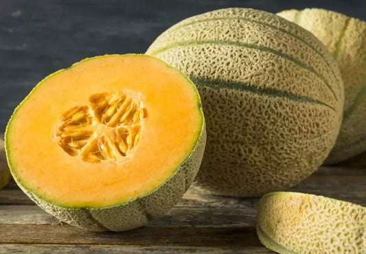 Honey Rock Cantaloupe Seeds - Organic Non-GMO Heirloom Cucumis melo Seed Packet for Home Garden, Juicy Melon Cultivation