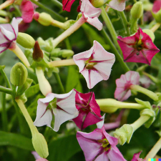 Jasmine Flowering Tobacco Seeds Mix - 1500+ Non-GMO Nicotiana alata Flowering Seeds for Garden, Attracts Pollinators, Fragrant Blooms