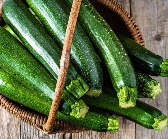 Dark Green Zucchini Squash Seeds - 20+ Italian Courgette Cucurbita pepo Vegetable Seeds for Home Garden & Cooking