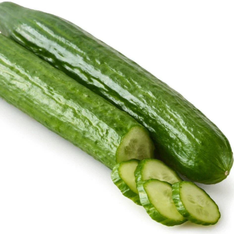 English Slicing Cucumber Seeds – Heirloom, Non-GMO, Organic, Cucumis sativus, 30+ Seeds for Salad, Pickling & Home Gardening