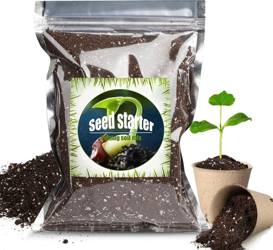 Organic Seed Starter Soil Mix 1qt – All Natural Premium Blend for Seedlings & Plants, Ideal for Gardening, Tomato & Herb Growth