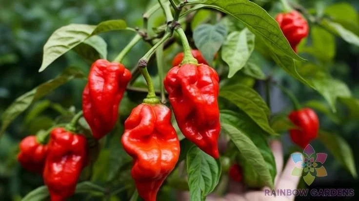 Trinidad Scorpion Hot Pepper Seeds - 25+ Capsicum chinense Garden Planting, Extremely Hot Chili Pepper, Indoor/Outdoor Grow
