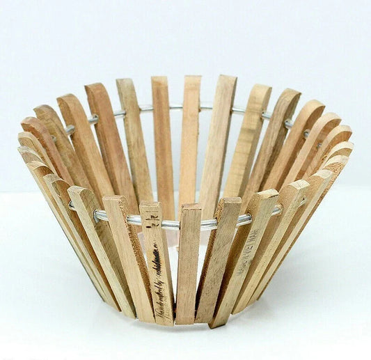 Hanging Wooden Orchid Basket 6" Round – Durable Plant Holder for Orchids, Flowers, and Indoor Plants