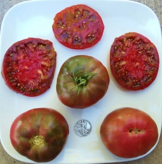 Black Krim Tomato Seeds - Heirloom Purple Variety for Organic Gardening, Solanum lycopersicum, 25 Seeds