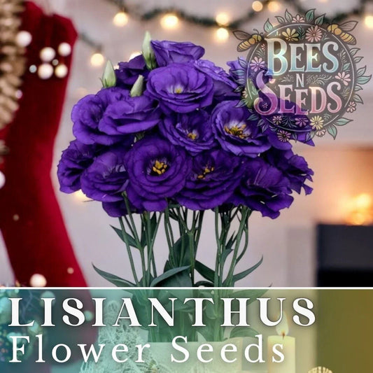 Lisianthus Seeds - Non-GMO Heirloom Ethos Blue Variety - 125-5000 Seeds - Eustoma grandiflorum for Blue Flowers, Cut Flowers, Garden