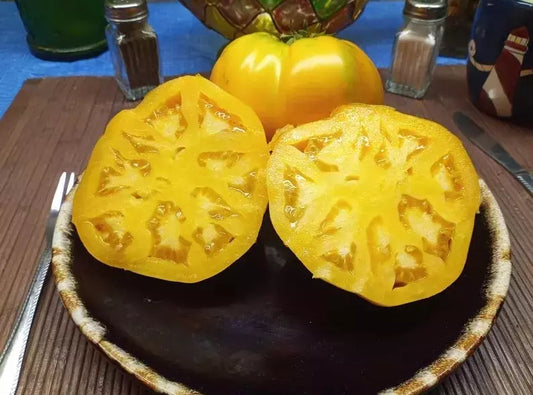 Heirloom Golden Jubilee Tomato Seeds - Organic Non-GMO, 10+ Fresh Tomato Seeds for Gardening, Solanum lycopersicum