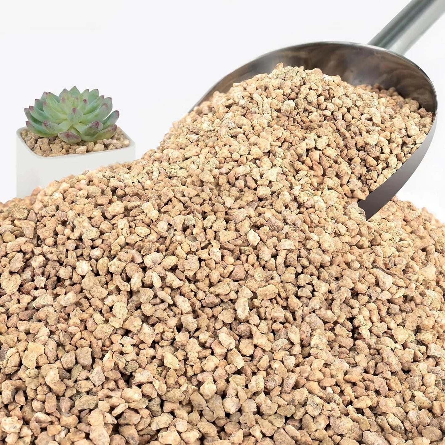 3Lb Maifanitum Stones for Succulents, 1/8"-1/4" Golden Pea Gravel for Cacti, Decorative Gravel for Planting