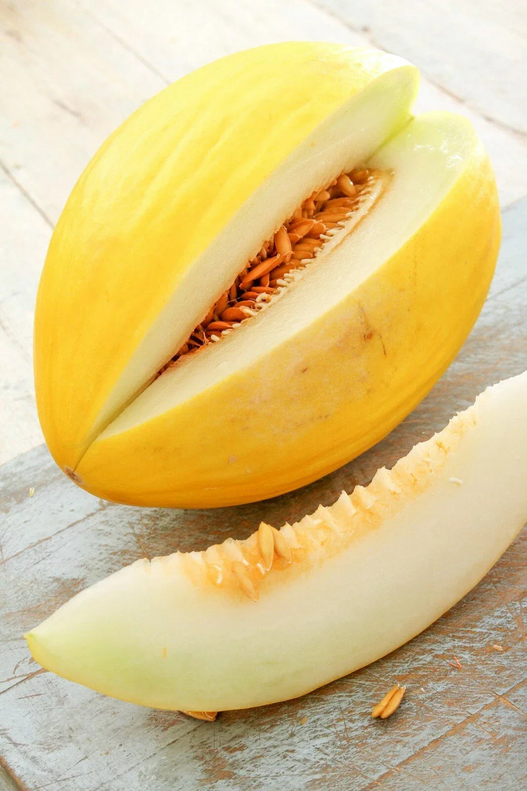 Crenshaw Sweet Melon Seeds - Heirloom Cucumis melo for Juicy, Large, Sweet Melons - 40+ Seeds for Garden Growth