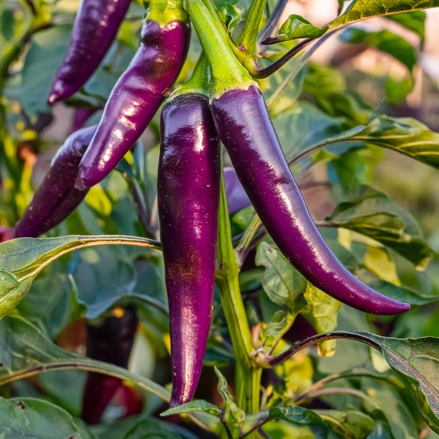 Purple Cayenne Pepper Seeds - 200+ Heirloom Organic Non-GMO Capsicum annuum for Spicy Culinary Use